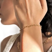 تصویر دستبند طلا قلبی لوکس 