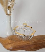 تصویر قندان استیج لب طلایی 