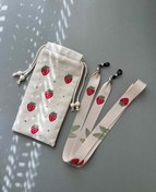 تصویر ست بندعینک و‌کاورعینک توت‌ فرنگی 