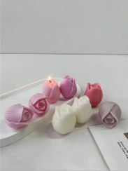 تصویر شمع گل لاله رنگی 