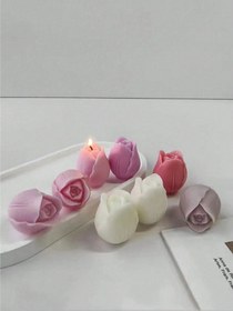 تصویر شمع گل لاله رنگی 