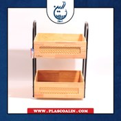 تصویر جا پیاز و سیب زمینی چوبی حصیری 2طبقه یونیک UN-2965 