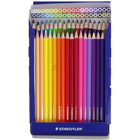 تصویر مداد رنگی 36 رنگ استدلر مدل 143CD36LJ 36 Soft Coloured Pencils