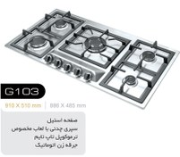 تصویر اجاق گاز رومیزی استیل تاکنو گاز مدل G103 G103 gas