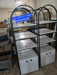 تصویر ویترین کمددار آرایشگاهی هزینه ارسال درب منزل توسط مشتری پرداخت میشود 