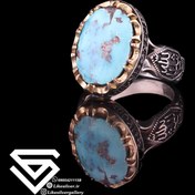 تصویر انگشتر مردانه فیروزه نیشابوری اصل کد820 