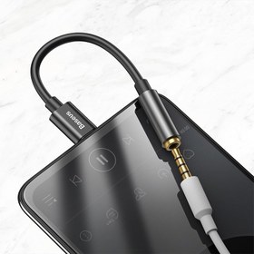 تصویر مبدل USB-C به AUX باسئوس مدل CATL54 ا Baseus Type-C Male to 3.5mm Female Adapter L54 Black Baseus Type-C Male to 3.5mm Female Adapter L54 Black