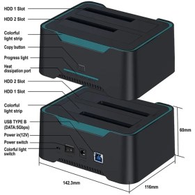 تصویر داک استیشن 2.5/3.5 ساتا اونتن مدل OTN-UHD6 