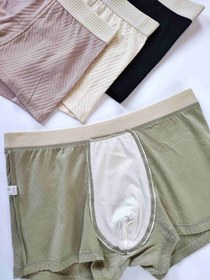 تصویر شورت نیم پا مردانه کد ۲۴۳ - کرم / 3xl 