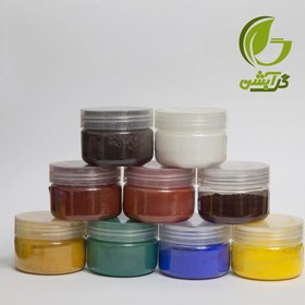 تصویر رنگ معدنی پودری اخرا روشن (آجری) 45 گرم - اکسید آهن 