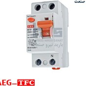 تصویر کلید محافظ جان تک فاز 63 آمپر تی اف سی مدل RTF 2P 63A 