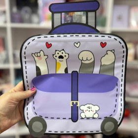 تصویر زیپ کیپ چمدونی گربه 