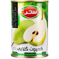 تصویر کمپوت گلابی سحر 410 گرم 