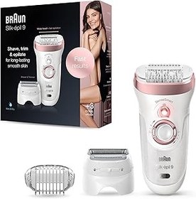 تصویر Braun Epilator Silk- Epil 9 Skinspa ، 9720 ، سفید/صورتی Braun Epilator Silk- pil 9 SkinSpa, 9720, White/Pink