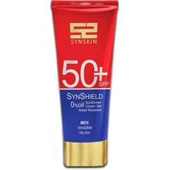 تصویر ژل ضد آفتاب مردانه فاقد چربی ساین شیلد +SPF50 ساین اسکین SYNShield SPF 50 Men Invisible Oil Free Cream Gel Sunscreen 50ml SYNSKIN