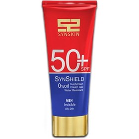 تصویر ژل کرم ضد آفتاب +SPF50 فاقد چربی Cream Gel Sun Screen Syn Shield Colored SPF50 SYNSKIN