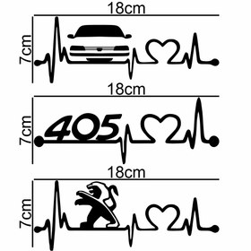 تصویر برچسب بدنه خودرو ماتریسیو طرح ماشین پژو 405 کد M184 مجموعه 3 عددی 