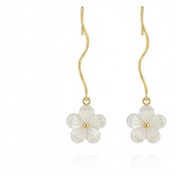 تصویر گوشواره طرح گل صدفی 