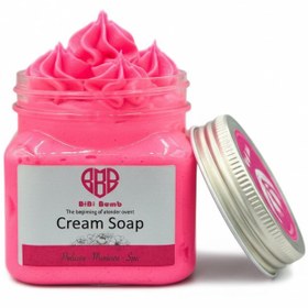 تصویر صابون خامه 300 گرم بی بی بمب / نرم کننده و روشن کننده ی بدن - لوندر 