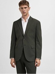 تصویر کت مردانه پارچه COMFORT STRECH و شلوار برش باریک MANGO Man 