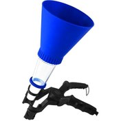 تصویر قیف اتوسرویس آبی universal funnel oil blue