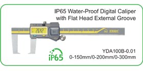 تصویر کولیس دیجیتال شیار خارج ضد آب ترما دقت 0.01 - 30cm TERMA IP65 Water-Proof Digital Caliper with Flat Head External Groove