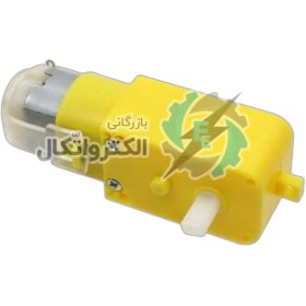 تصویر آرمیچر گیربکس پلاستیکی زرد تک شفت مدل 1A48 270 RPM 