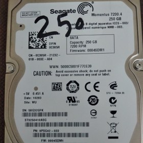 تصویر هارد 250 گیگ hdd لپتاپی برند میکس 