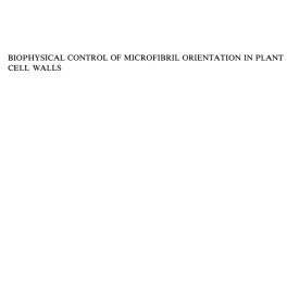 تصویر دانلود کتاب Biophysical control of microfibril orientation in plant cell walls: Aquatic and terrestrial plants including trees ویرایش 1 کتاب انگلیسی کنترل بیوفیزیکی جهت گیری میکروفیبریل در دیواره های سلول های گیاهی: گیاهان آبزی و زمینی از جمله درختان ویرایش 1