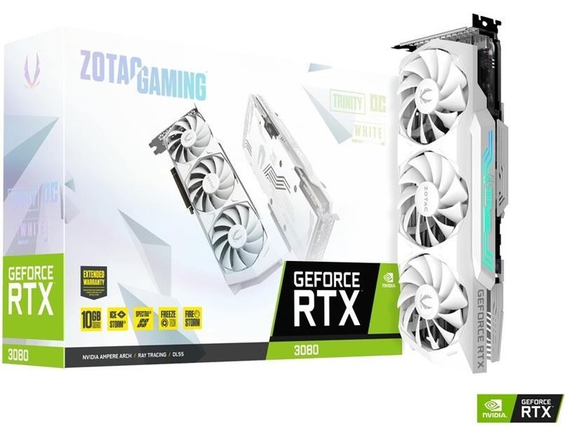 خرید و قیمت کارت گرافیک زوتک مدل GeForce RTX 3080 Trinity OC White