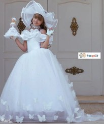 تصویر لباس عروس پروانه ای بسیار زیبا کد 759521 