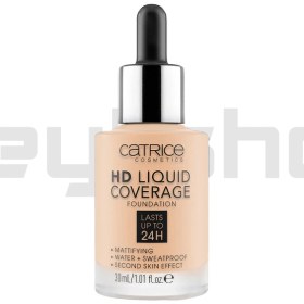 تصویر کرم پودر مایع کاتریس مدل HD با پوشش بالا ( اصل ) Catrice Foundation HD Liquid Coverage: - 030 Catrice Foundation HD Liquid Coverage