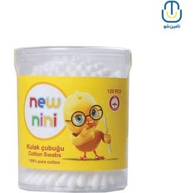 تصویر گوش پاک کن مخصوص کودک نیو نی نی ۲۰۰ عددی new-nini ear cleaner for children 200 Piece