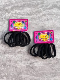 تصویر کش حوله‌ای مشکی ۶تایی 