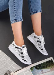 تصویر کفش اسپرت اسکیچرز جورابی زنانه و دخترانه - مشکی / ۴۰ Skechers