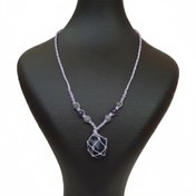 تصویر گردنبندبافت مدل آمیتیست 