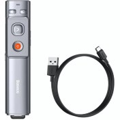 تصویر پوینتر و پرزنتر شارژی بیسوس مدل Orange Dot PPT Wireless Presenter (Charging) WKCD010013 