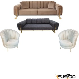 تصویر مبل راحتی 7 نفره مدل صدف 7 seater sofa, oyster model