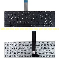 تصویر کیبرد لپ تاپ ایسوس X550 مشکی اینتر کوچک فلت بلند Keyboard Laptop Asus X550