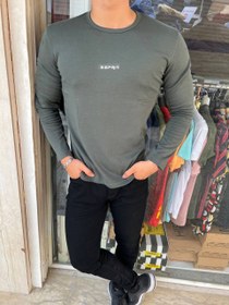 تصویر تیشرت آستین بلند Esprit سبز زیتونی Olive Green Esprit Long Sleeve T-shirt