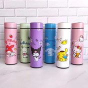 تصویر فلاسک دیجیتال دماسنج دار طرح کرومی ۶۰۰ سی سی 