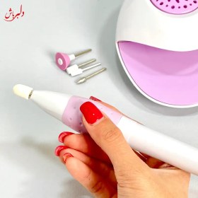 تصویر ست سوهان ناخن و لاک خشک کن فن دار برند شاول Showell nail file 