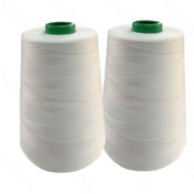 تصویر دوک پلی استر سفید sewing thread polyester