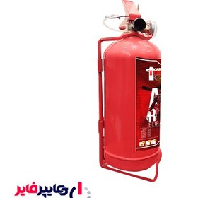 تصویر کپسول آتش نشانی 1 کیلوگرمی پودر و گاز کارا طرح پرسپولیس (B) 1kg powder and gas fire extinguisher, Persepolis design (B)