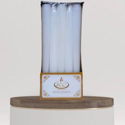 تصویر شمع قلمی سفید 20 سانتی 