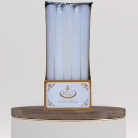 تصویر شمع قلمی سفید 20 سانتی 