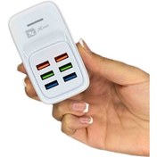 تصویر هاب شارژر 6 پورته دیواری مدل xmax x-06 مدل xmax x-06