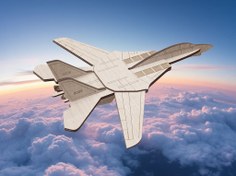 تصویر کیت 10 قطعه جنگنده F-14 بال ثابت پایه دار سایز بزرگ