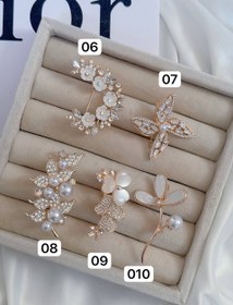 تصویر کالکشن گلسینه مدرن1364 گلسینه/نگین مخراج کاری شده/وارداتی - 17 