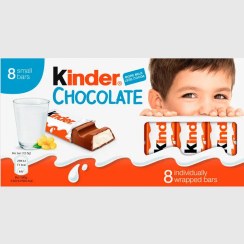 تصویر شکلات کیندر کودک ۸ عددی ( ۱۰۰ گرم) kinder شکلات و فرآورده های کاکائویی کیندر 100